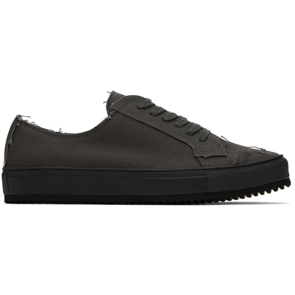  Yohji Yamamoto Gray Raw Edge Sneakers 