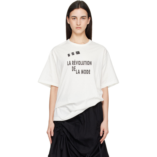  Yohji Yamamoto Off-white 'la Révolution' Short Sleeve T-shirt 