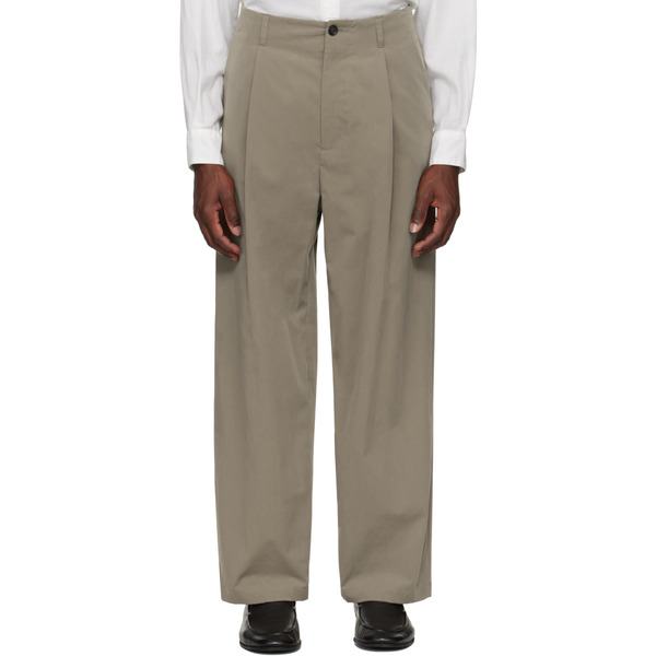  Yoke Beige 1-pleat Trousers 