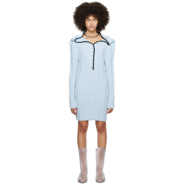  Y/project Blue Ruffle Necklace Minidress 
