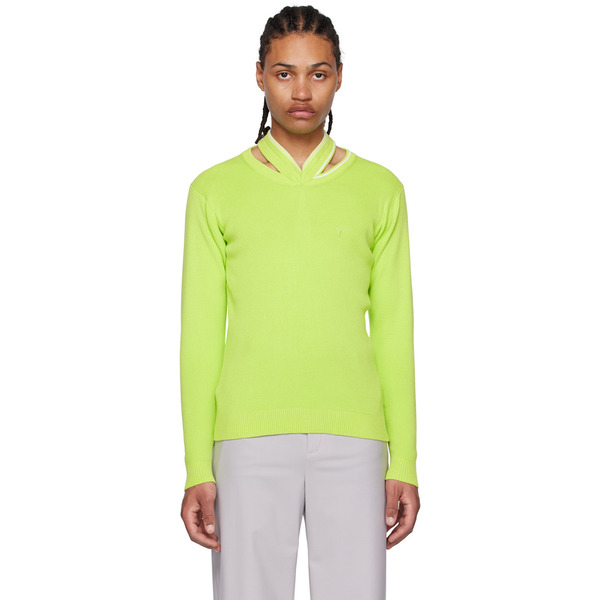  Y/project Green Cutout Sweater 