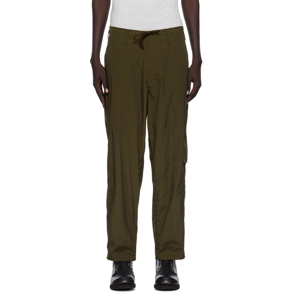  Y's For Men Khaki Side Tuck String Cargo Pants 