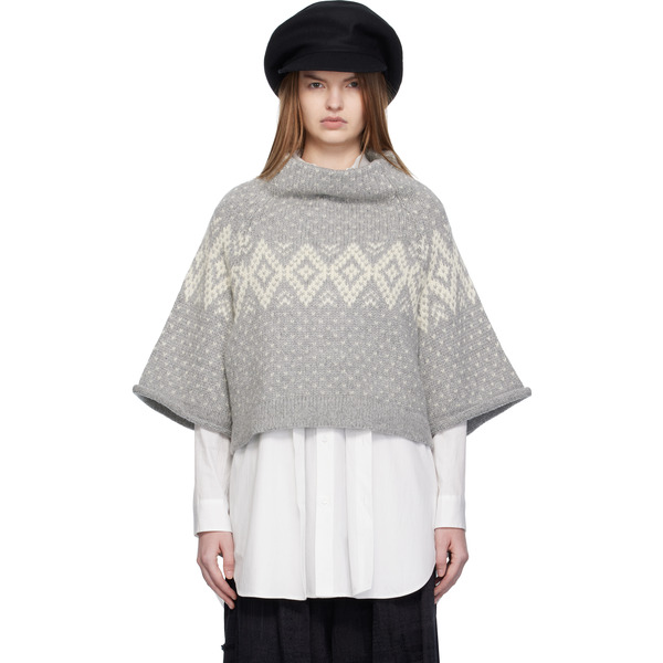  Y's Gray Raglan Sleeve Sweater 