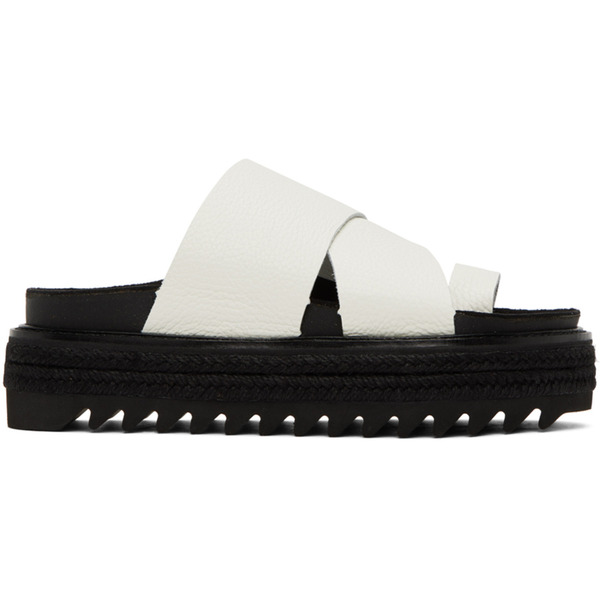  Y's White Thong Sandals 