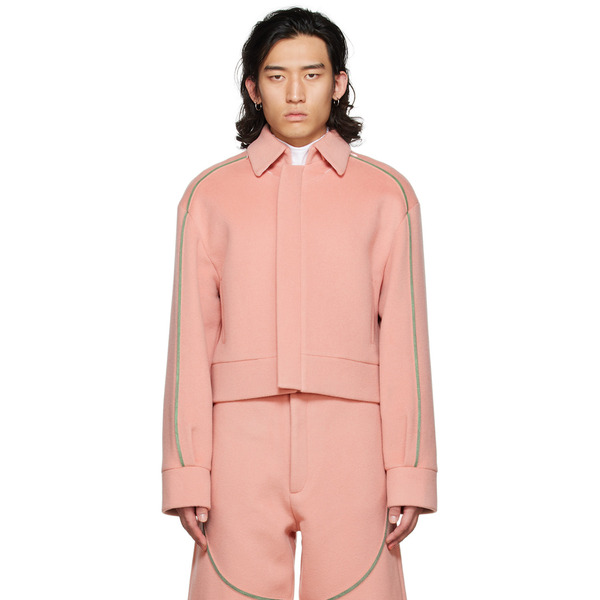  Yulong Xia Ssense Exclusive Pink Concealed Zip Jacket 