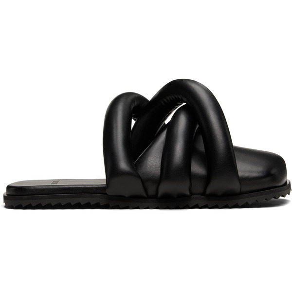  Yume Yume Black Closed Toe Tyre Slide Loafers 