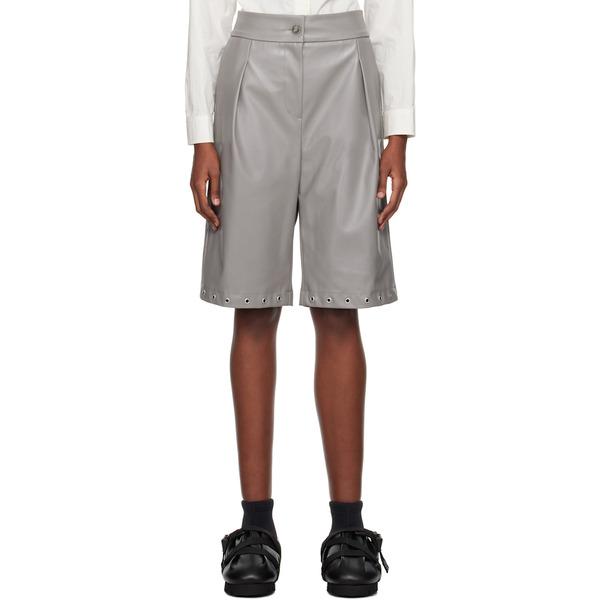  Yume Yume Gray Gardener Faux-leather Shorts 
