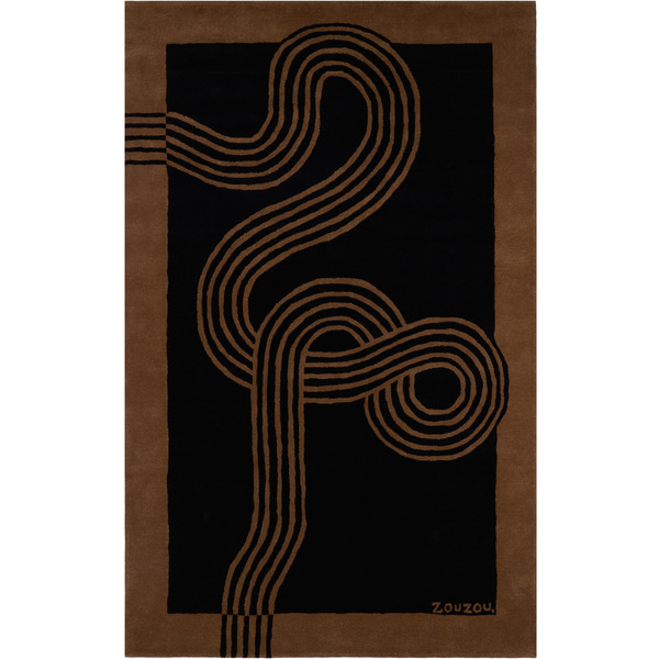  Zouzou Rugs Ssense Exclusive Black & Brown Rug 