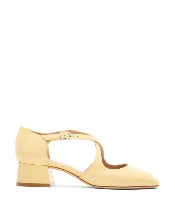  Stuart Weitzman Clem 35 - Woman Pumps And Slingback Lemon Chiffon 40 
