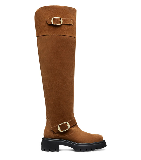  Stuart Weitzman Emerson Moto Tall Boot - Woman  Coffee 36 