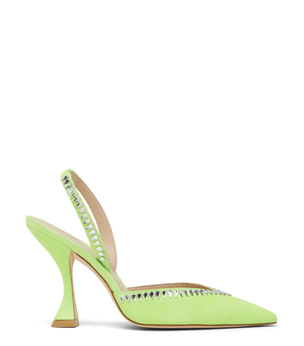  Stuart Weitzman Gemcut Xcurve 100 Slingback Pump - Woman  Neon Yellow 37.5 