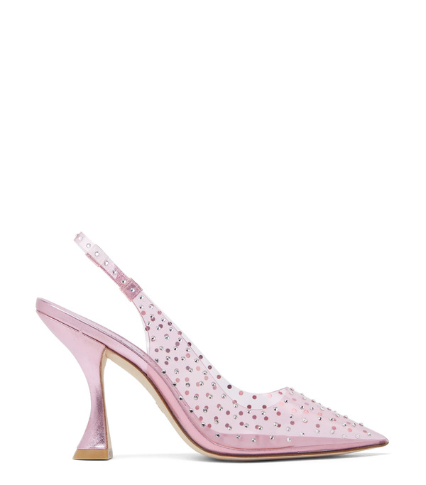  Stuart Weitzman Glam Xcurve 100 Slingback - Woman  Light Pink 41.5 