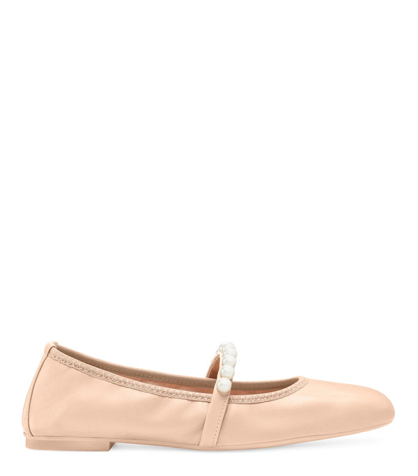  Stuart Weitzman Goldie Ballet Flat - Woman  Poudre 38.5 