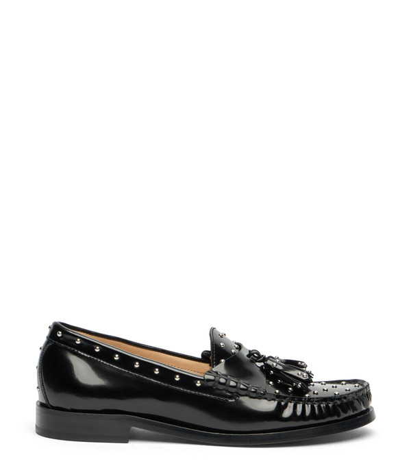  Stuart Weitzman Lottie Sostud Tassel Loafer - Woman  Black 36.5 