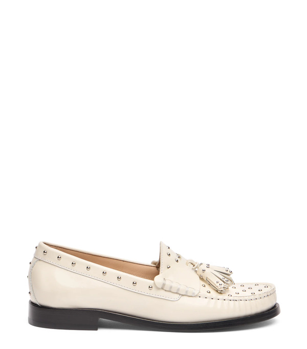  Stuart Weitzman Lottie Sostud Tassel Loafer - Woman  Cream. 37.5 