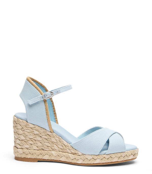  Stuart Weitzman Mirela Ii Espadrille Wedge - Woman  Cielo/natural 41 