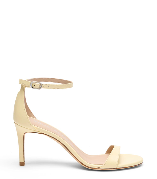  Stuart Weitzman Nudist Ii Sandal 75 - Woman  Lemon Chiffon 37.5 