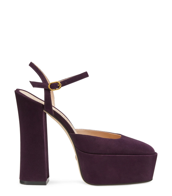  Stuart Weitzman Skyhigh 145 Platform Pump - Woman  Aubergine 39.5 