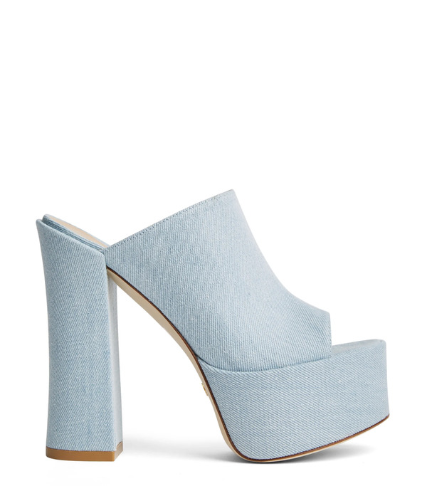  Stuart Weitzman Skyhigh 145 Platform Slide - Woman  Light 38 
