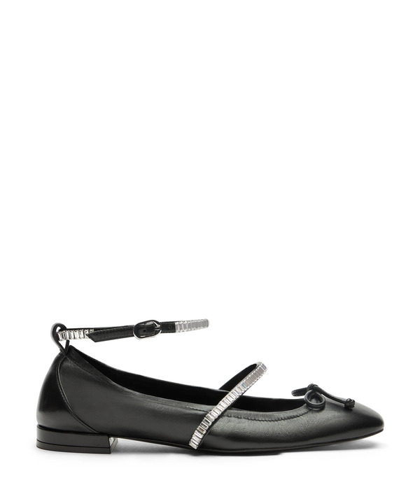  Stuart Weitzman Stefanie Ballet Flat - Woman  Black/clear 40 