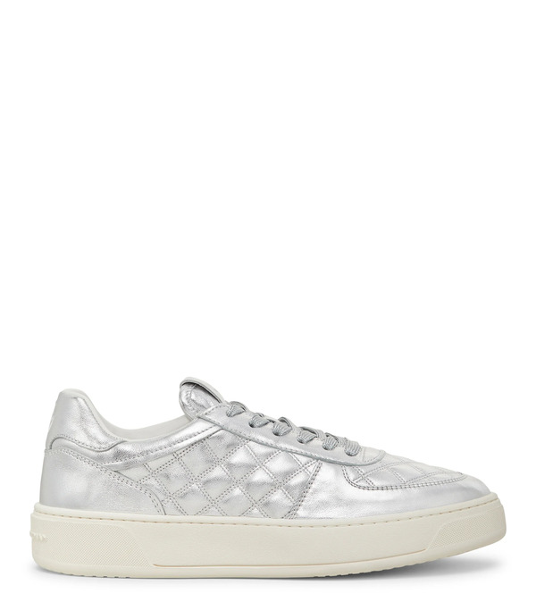  Stuart Weitzman Sw Courtside Sleek Sneaker - Woman  Silver 35 