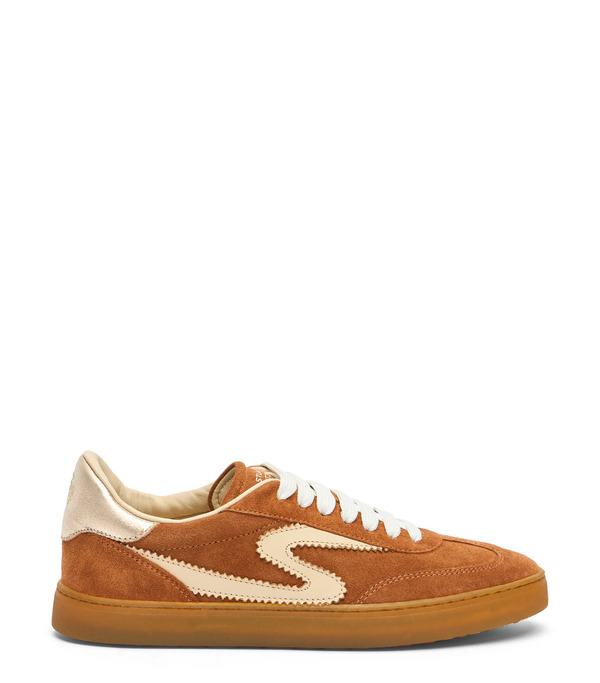  Stuart Weitzman Sw Runaround Sneaker - Woman  Luxe Saddle/linen/platinum 37 