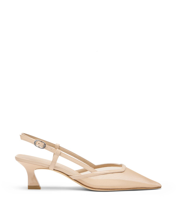  Stuart Weitzman Vinnie 50 Slingback - Woman Slingback Beige/barely Beige 39 