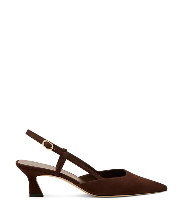  Stuart Weitzman Vinnie 50 Slingback - Woman Slingback Walnut 38 