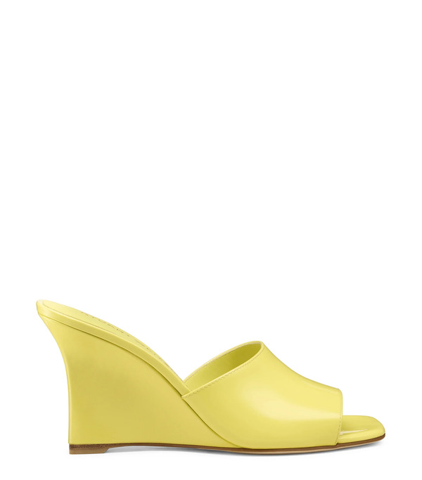  Stuart Weitzman Vinnie Wedge Mule 85 - Woman Wedges And Espadrilles Citrine 40 