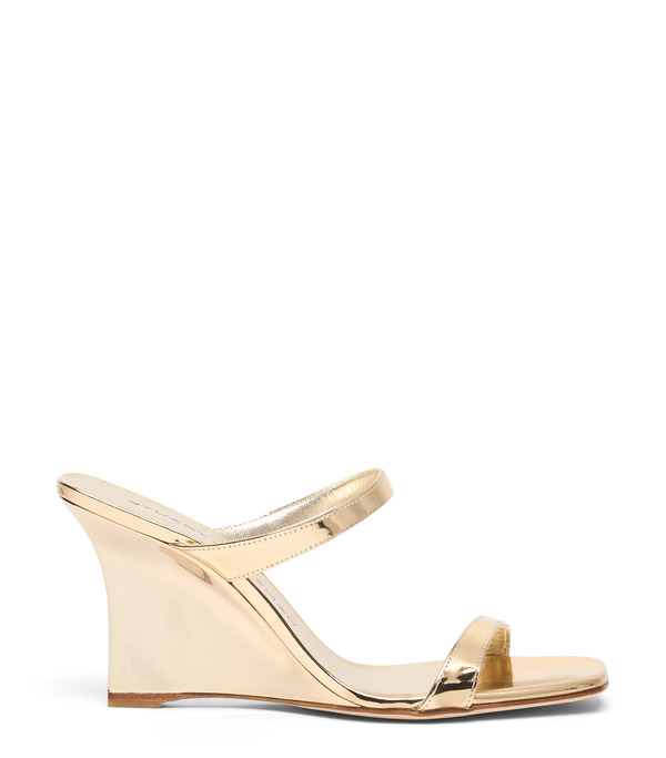  Stuart Weitzman Vinnie Wedge Slide 85 - Woman Wedges And Espadrilles Platino 39 