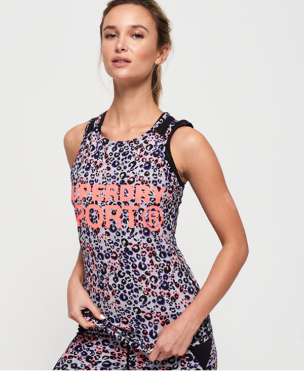  Superdry Active Mesh Panel Vest Top 