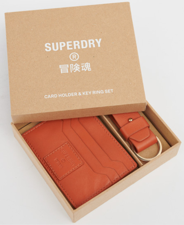  Superdry Card Holder & Key Ring Set 