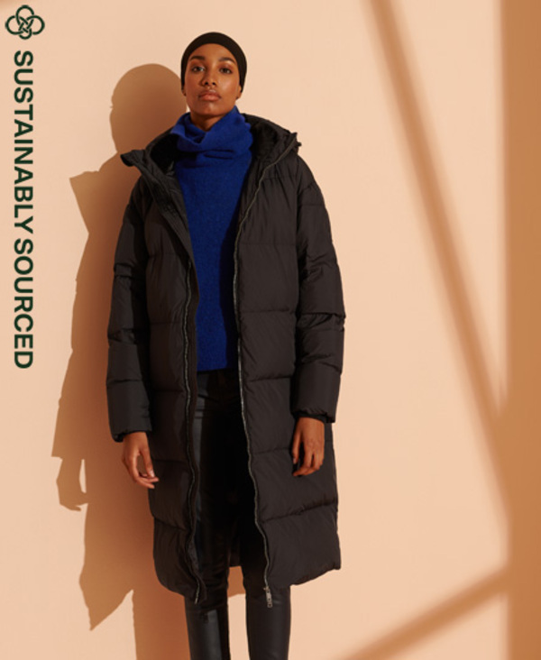  Superdry City Long Line Down Puffer Coat 