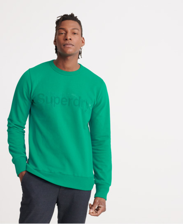  Superdry Core Logo Faux Suede Loopback Sweatshirt 
