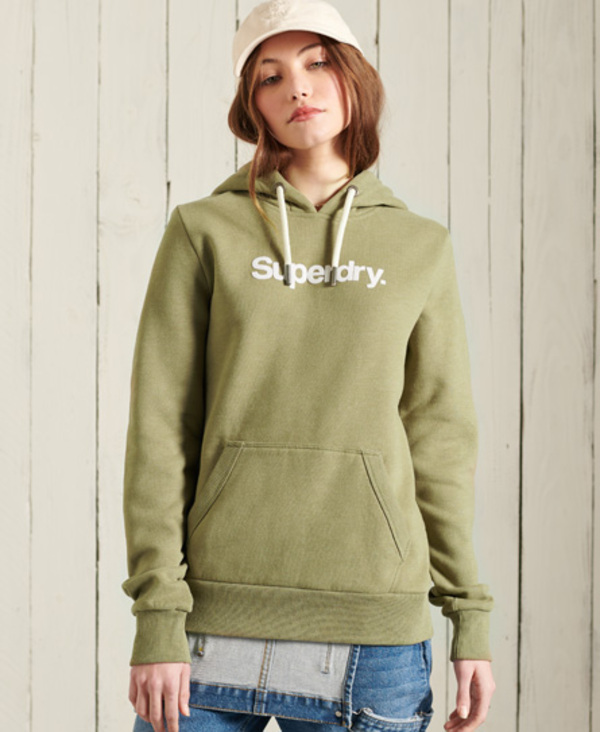  Superdry Core Logo Flock Hoodie 