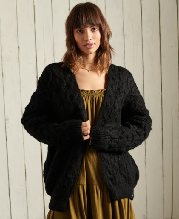  Superdry Grace Oversized Cable Cardigan 