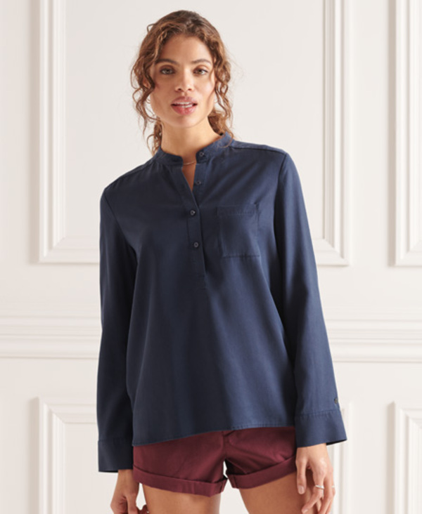 Superdry Half Placket Blouse 