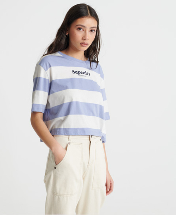  Superdry Harper Stripe Boxy T-shirt 