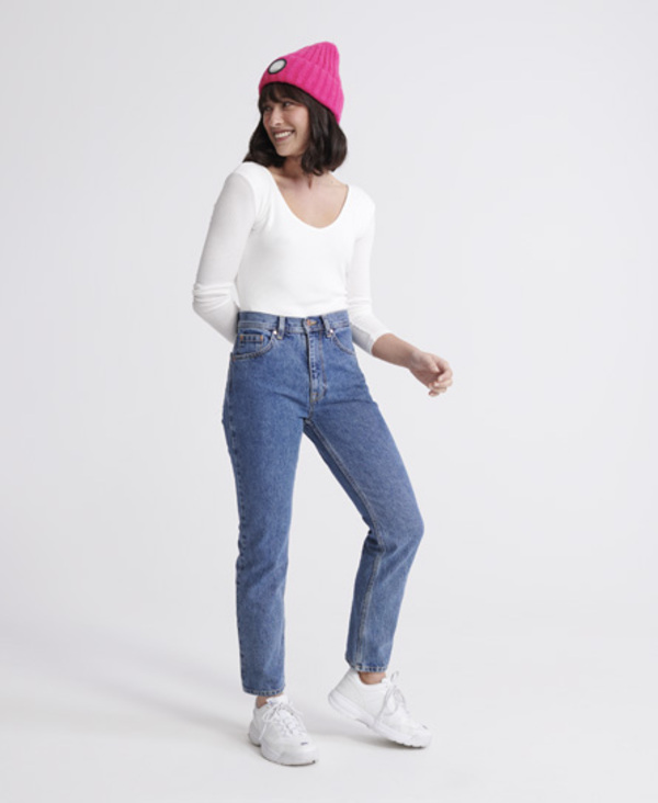  Superdry High Rise Straight Jeans 