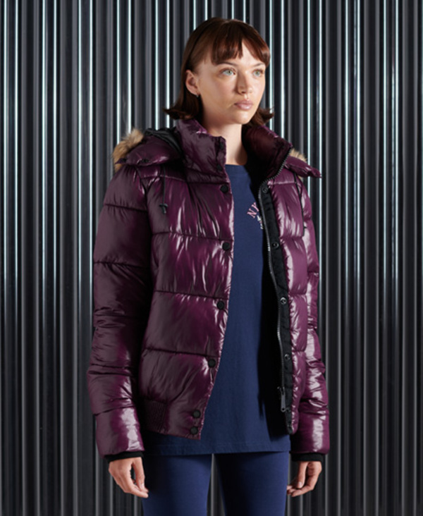  Superdry High Shine Toya Bomber Jacket 