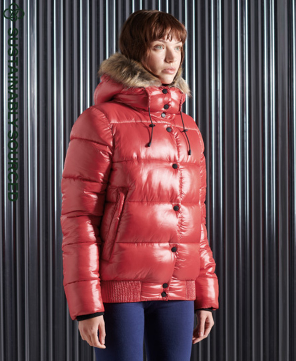  Superdry High Shine Toya Bomber Jacket 
