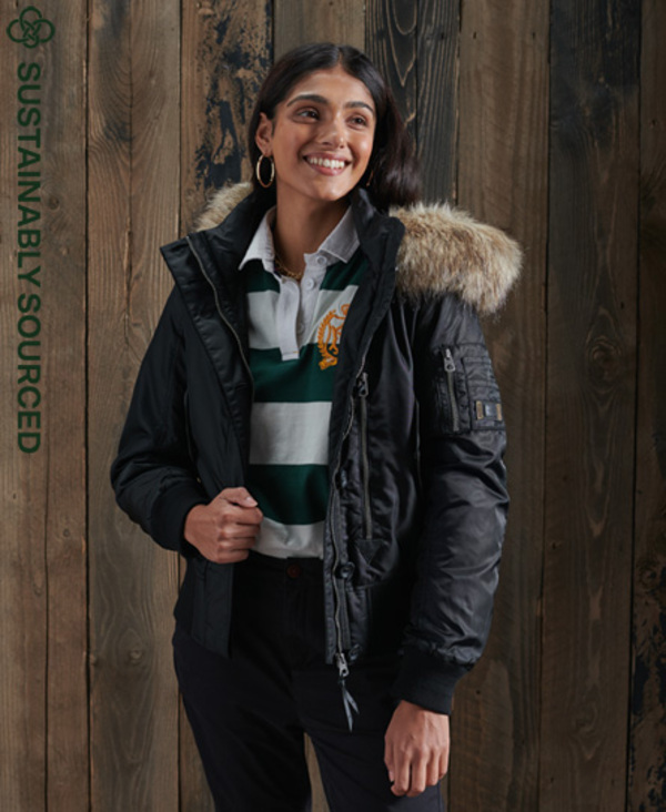  Superdry Hooded Flight Bomber Jacket 