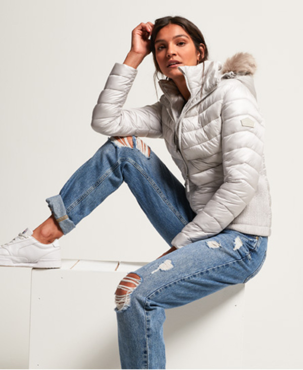  Superdry Hooded Luxe Chevron Fuji Jacket 