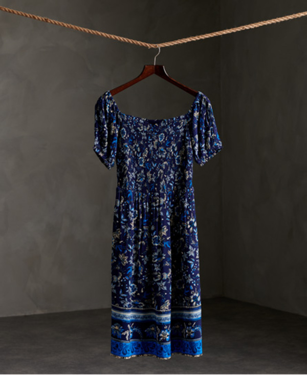  Superdry Kala Smocked Midi Dress 