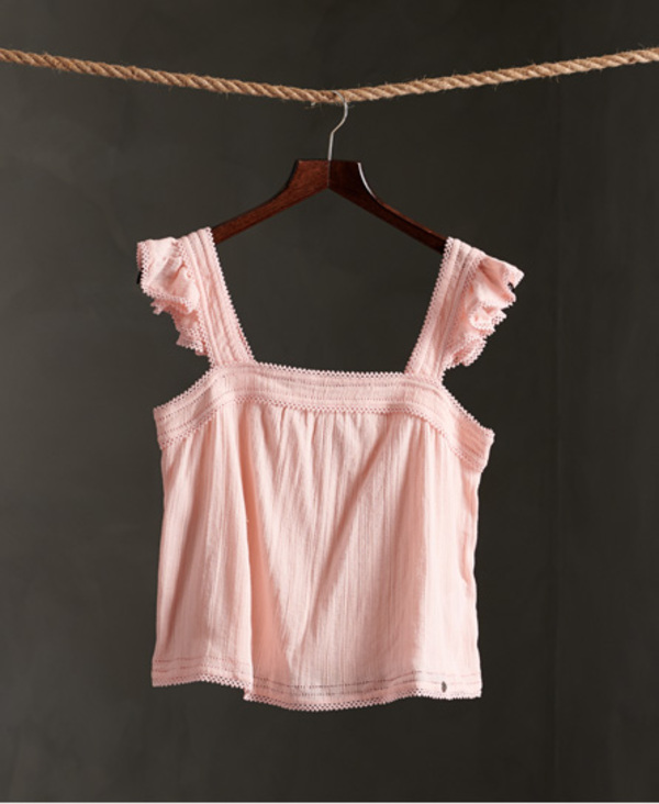  Superdry Layne Textured Lace Top 