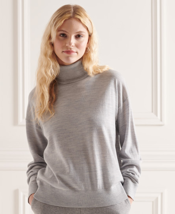 Superdry Merino Drop Shoulder Roll Neck Jumper 