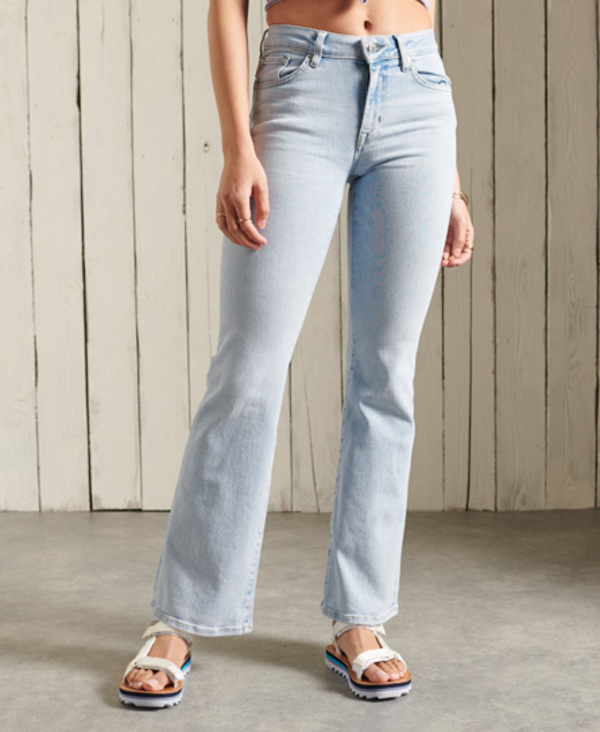  Superdry Mid Rise Slim Flare Jeans 