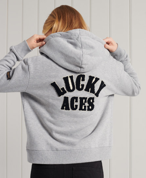  Superdry Military Logo Crop Hoodie 