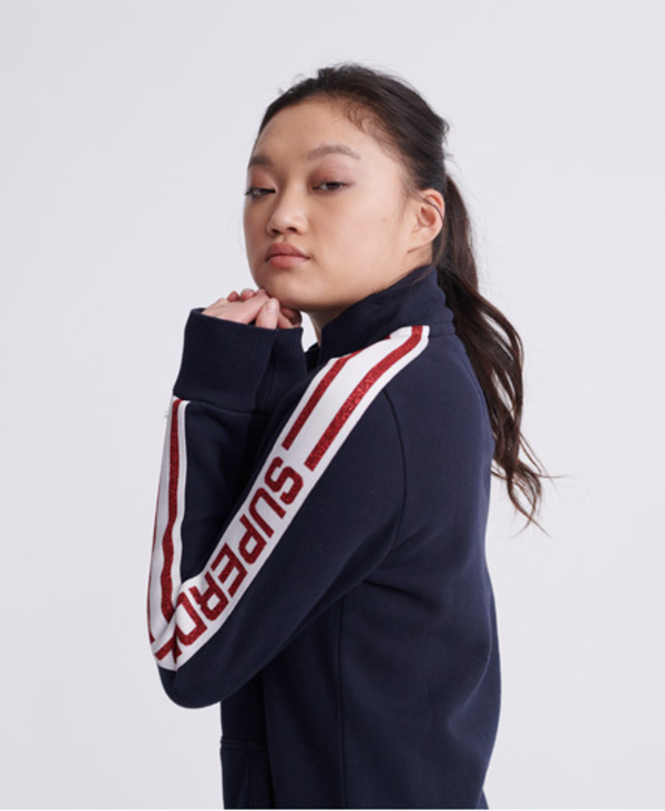  Superdry Modern Coral Label Funnel Track Top 