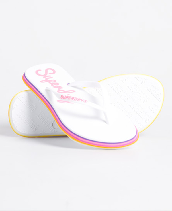  Superdry Neon Rainbow Sleek Flip Flop 